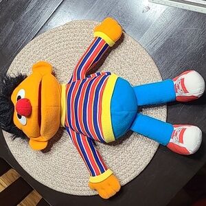 Vintage Playskool Sesame Street Ernie Colorful Hand Puppet Plush Toy